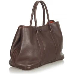 Hermès Vintage - Garden Party TPM - Dark Brown - Leather Handbag - Avvenice