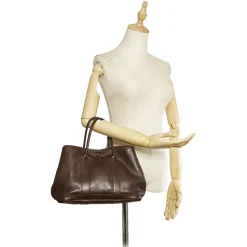 Hermès Vintage - Garden Party TPM - Dark Brown - Leather Handbag - Avvenice