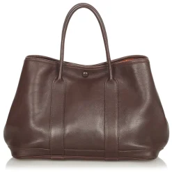 Hermès Vintage - Garden Party TPM - Dark Brown - Leather Handbag - Avvenice