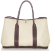 Hermès Vintage - Garden Party PM - Dark Brown Beige - Canvas Handbag - Avvenice