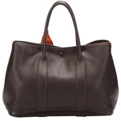 Hermès Vintage - Garden Party PM - Dark Brown - Leather Handbag - Avvenice