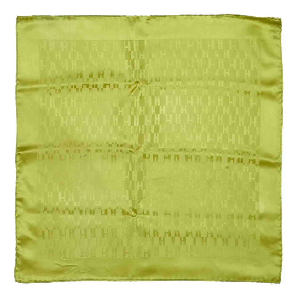 Hermès Vintage - H Logo Silk Scarf - Green - Silk Foulard - Luxury High Quality - Avvenice