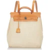 Hermès Vintage - Herbag Canvas Backpack - Brown Beige - Canvas Backpack - Avvenice