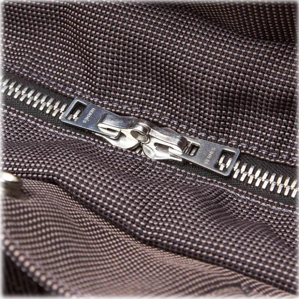 Hermès Vintage - Herline Canvas Backpack PM - Grey Dark Grey - Canvas Backpack - Luxury High Quality - Avvenice