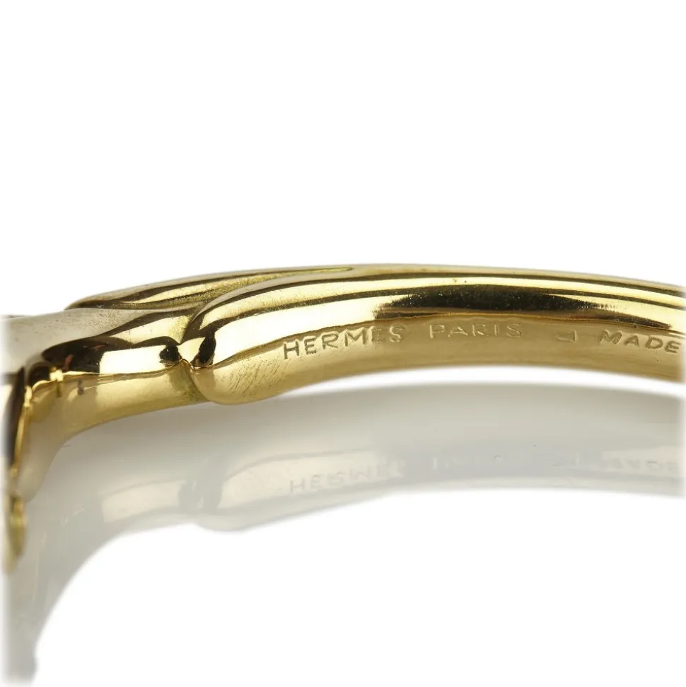 Hermès Vintage - Horse Head Bangle - Gold - Gold Bracelet - Luxury High Quality - Avvenice