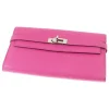 Hermès Vintage - Kelly Chevre Long Wallet - Pink - Leather Wallet - Avvenice