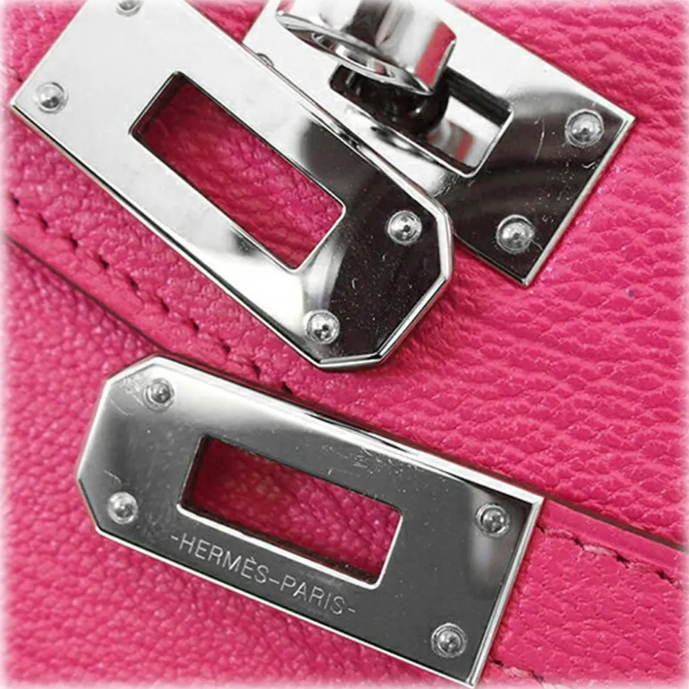 Hermès Vintage - Kelly Chevre Long Wallet - Pink - Leather Wallet - Avvenice