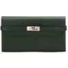 Hermès Vintage - Kelly Chevre Long Wallet - Dark Green - Leather Wallet - Avvenice