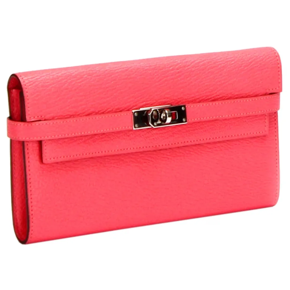 Hermès Vintage - Kelly Leather Wallet - Pink - Leather Wallet - Avvenice