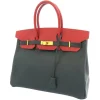 Hermès Vintage - Kushbel Birkin 35 - Dark Gray Red - Leather Handbag - Avvenice