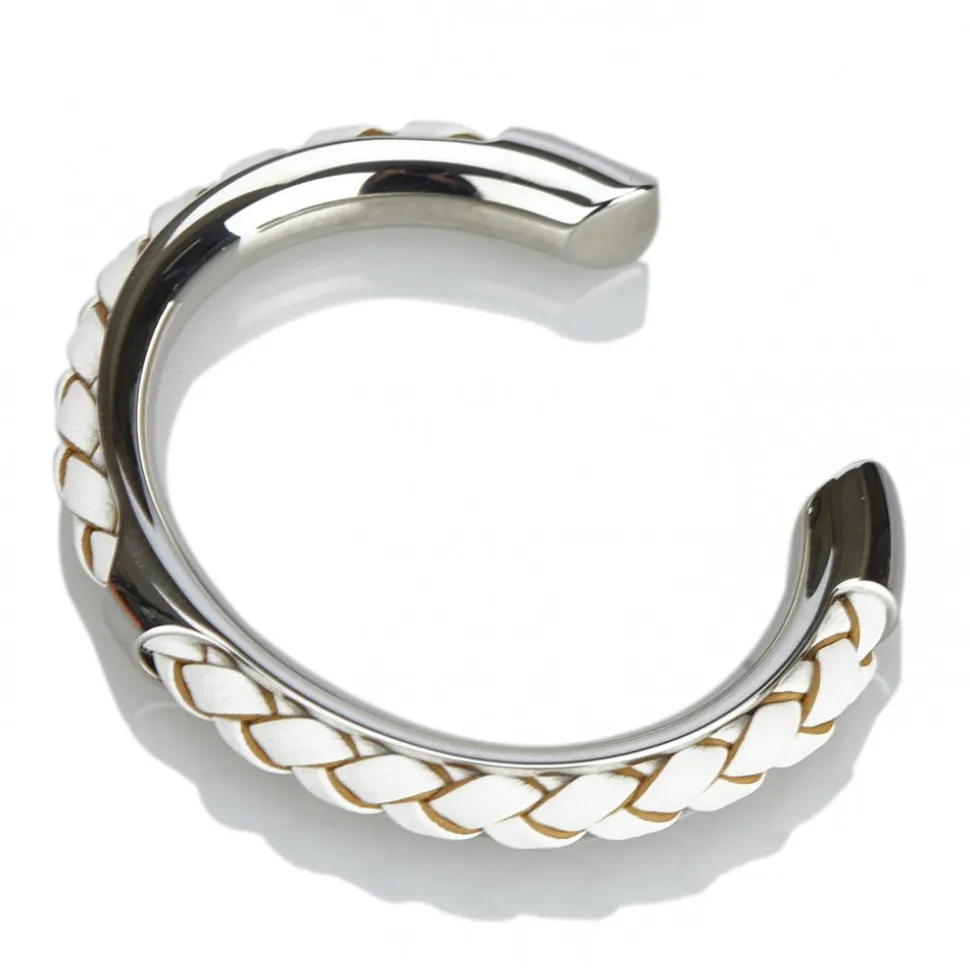 Hermès Vintage - Kyoto Tresse Cuff - Silver - Metal Bracelet - Luxury High Quality - Avvenice