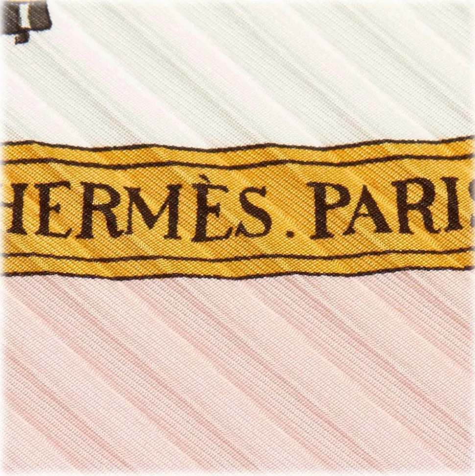 Hermès Vintage - La Promenade De Longchamps Silk Scarf - Pink Multi - Silk Foulard - Luxury High Quality - Avvenice