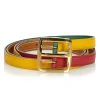 Hermès Vintage - Leather Belt - Red Yellow - Leather Belt - Luxury High Quality - Avvenice