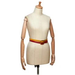 Hermès Vintage - Leather Belt - Red Yellow - Leather Belt - Luxury High Quality - Avvenice