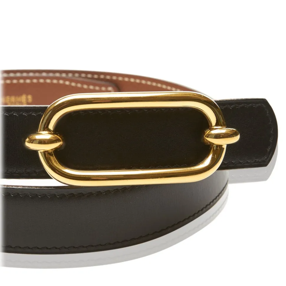 Hermès Vintage - Leather Belt - Black Gold - Leather Belt - Luxury High Quality - Avvenice