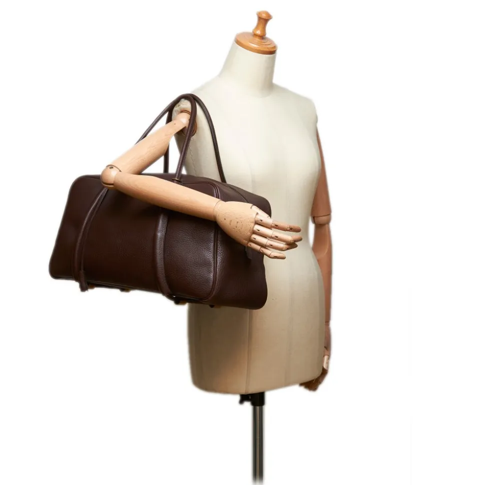Hermès Vintage - Leather Boston Bag - Brown - Leather Handbag - Luxury High Quality - Avvenice