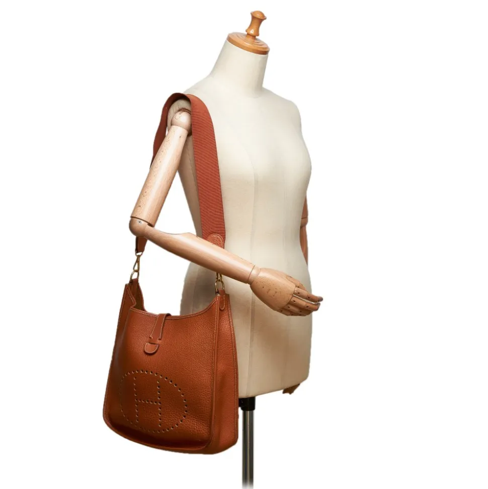 Hermès Vintage - Leather Evelyne I GM Bag - Brown - Leather Handbag - Luxury High Quality - Avvenice