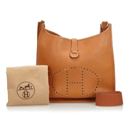 Hermès Vintage - Leather Evelyne I GM Bag - Brown - Leather Handbag - Luxury High Quality - Avvenice