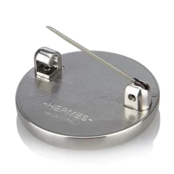 Hermès Vintage - Liverpool Brooch - White Multi - Silk and Metal Brooch - Luxury High Quality - Avvenice