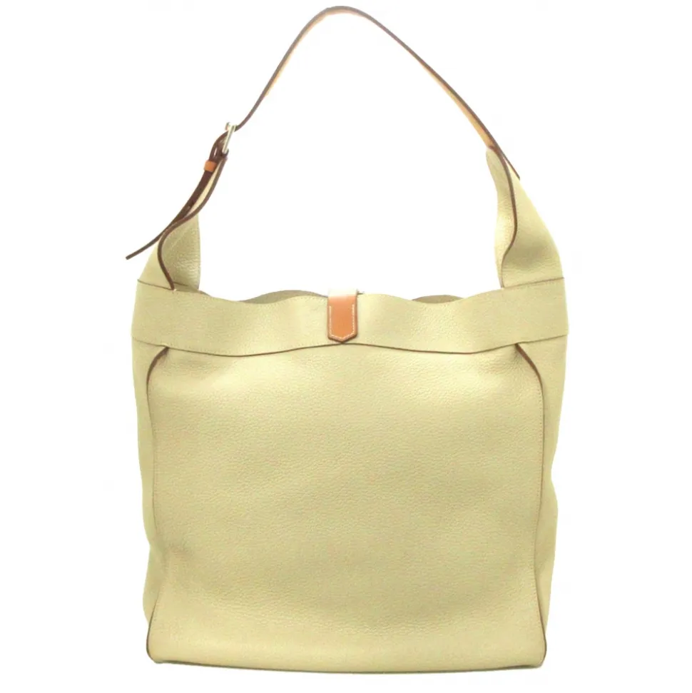 Hermès Vintage - Marwari GM - Brown Beige - Canvas Handbag - Avvenice