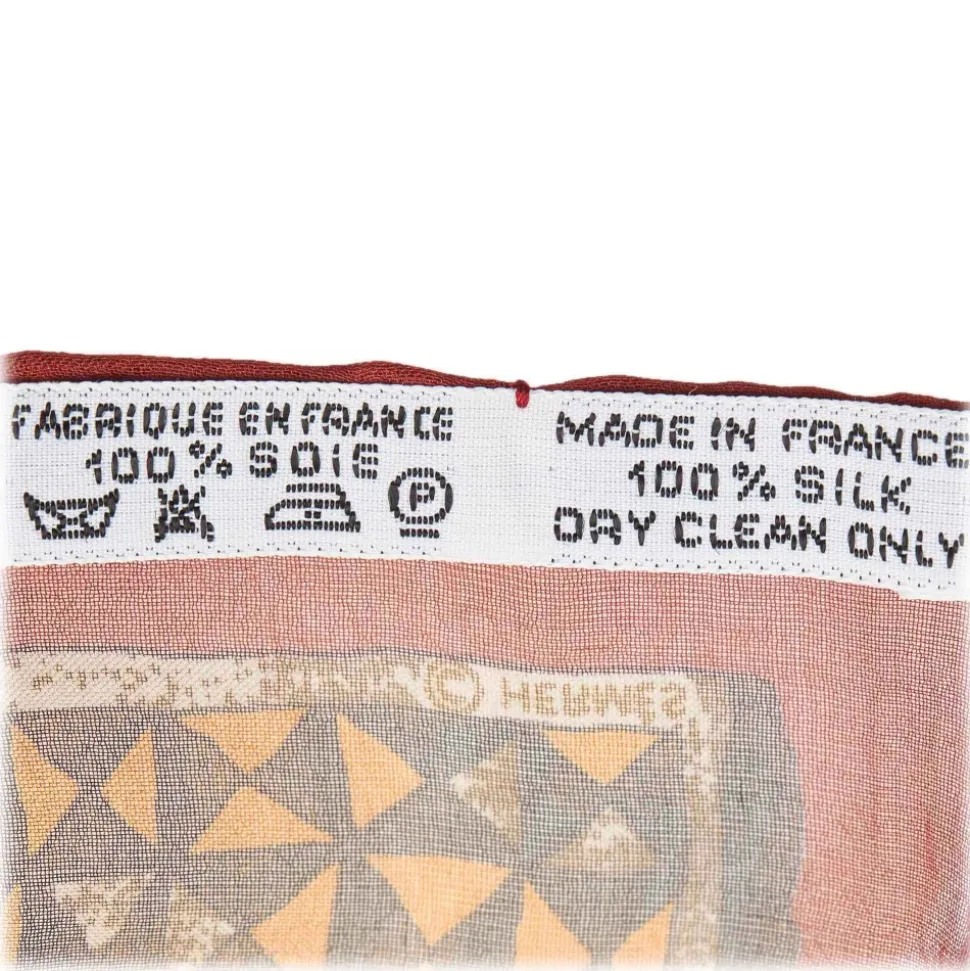 Hermès Vintage - Persona Printed Silk Scarf - Red Bordeaux Multi - Silk Foulard - Luxury High Quality - Avvenice