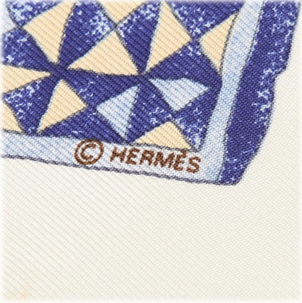 Hermès Vintage - Persona Silk Scarf - White Multi - Silk Foulard - Luxury High Quality - Avvenice