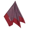 Hermès Vintage - Printed Silk Scarf - Red Bordeaux - Silk Foulard - Luxury High Quality - Avvenice