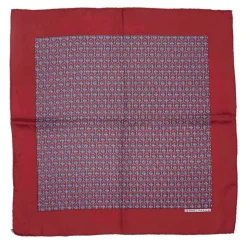Hermès Vintage - Printed Silk Scarf - Red Bordeaux - Silk Foulard - Luxury High Quality - Avvenice