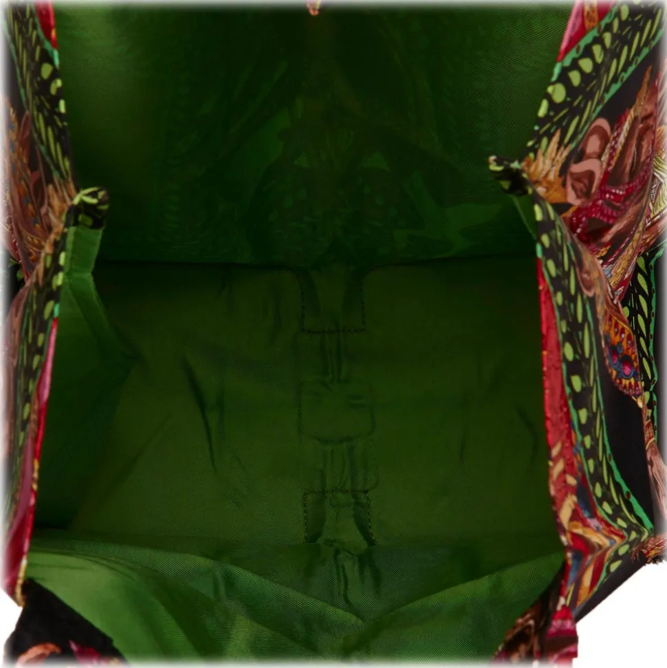 Hermès Vintage - Silky Pop Tote Bag - Brown Multi - Leather Canvas Silk Handbag - Luxury High Quality - Avvenice