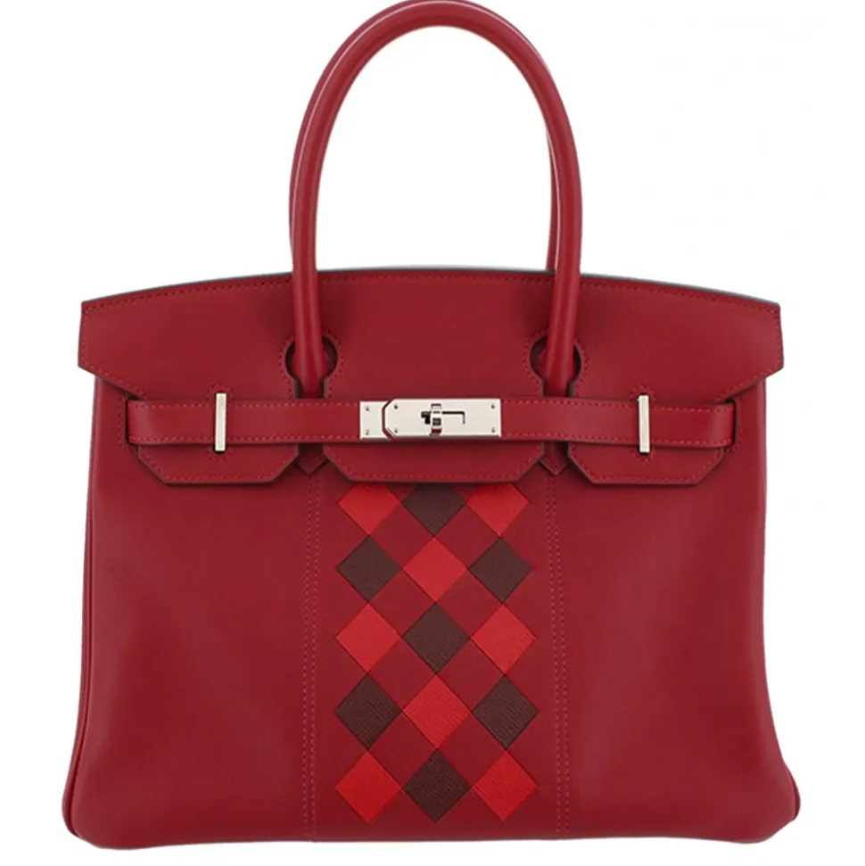 Hermès Vintage - Swift Birkin Tressage 30 - Red - Leather Handbag - Avvenice