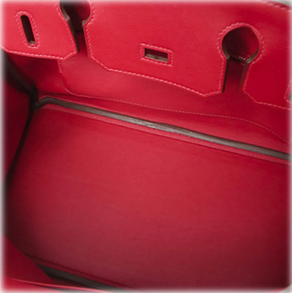 Hermès Vintage - Swift Birkin Tressage 30 - Red - Leather Handbag - Avvenice