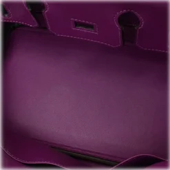 Hermès Vintage - Swift Birkin 25 - Purple - Leather Handbag - Avvenice