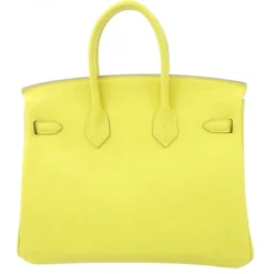 Hermès Vintage - Swift Birkin 25 - Yellow - Leather Handbag - Avvenice