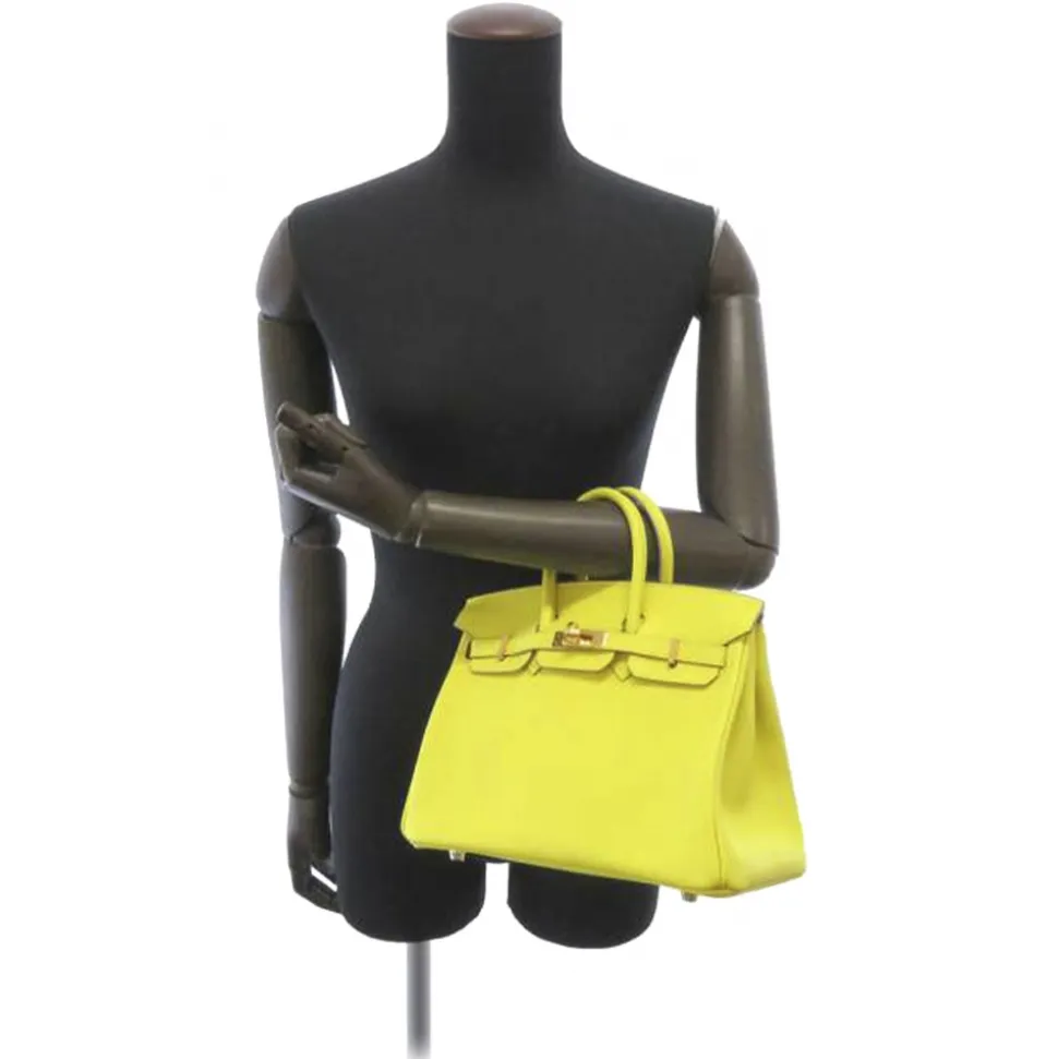 Hermès Vintage - Swift Birkin 25 - Yellow - Leather Handbag - Avvenice