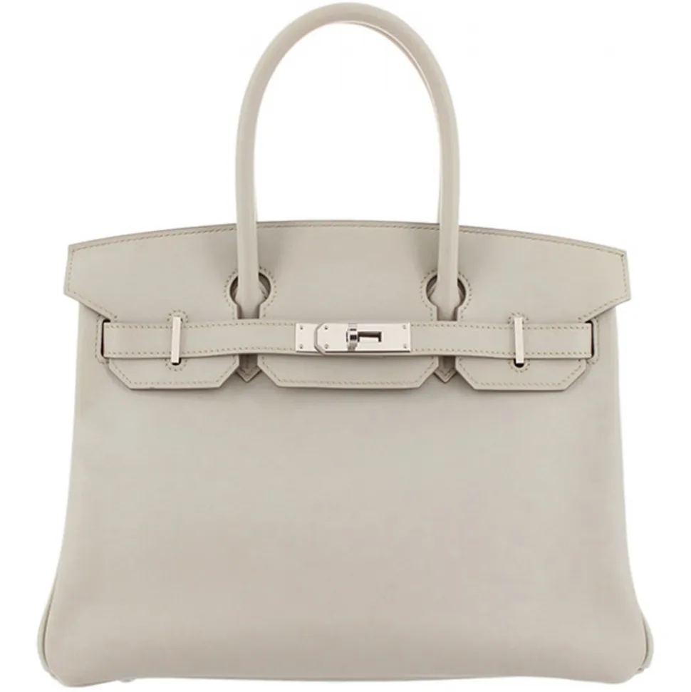 Hermès Vintage - Swift Birkin 30 - Light Gray - Leather Handbag - Avvenice