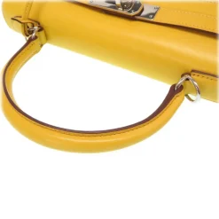 Hermès Vintage - Tadelakt Kelly 28 Bag - Yellow - Leather and Calf Handbag - Luxury High Quality - Avvenice