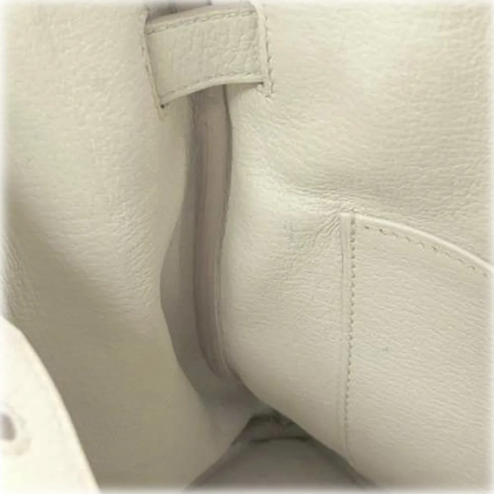 Hermès Vintage - Taurillon Clemence Birkin 30 - White - Leather Handbag - Avvenice