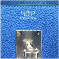 Hermès Vintage - Taurillon Clemence Birkin 30 - Blue - Leather Handbag - Avvenice