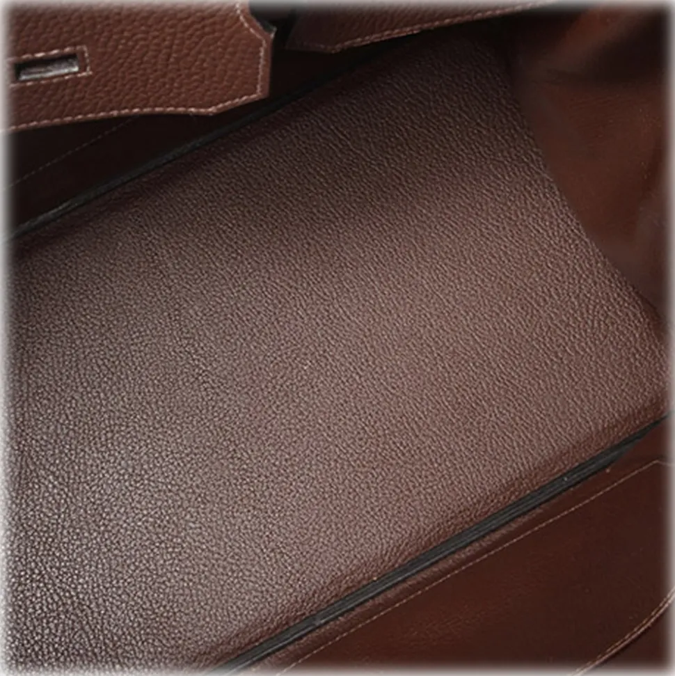 Hermès Vintage - Taurillon Clemence Birkin 40 - Brown - Leather Handbag - Avvenice
