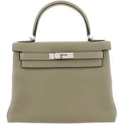 Hermès Vintage - Taurillon Clemence Kelly 28 - Gray - Leather Handbag - Avvenice
