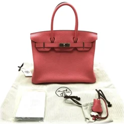Hermès Vintage - Taurillon Clemence Birkin 30 - Pink - Leather Handbag - Avvenice