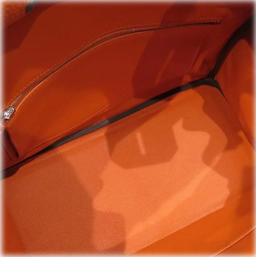 Hermès Vintage - Taurillon Clemence Birkin 30 - Orange - Leather Handbag - Avvenice