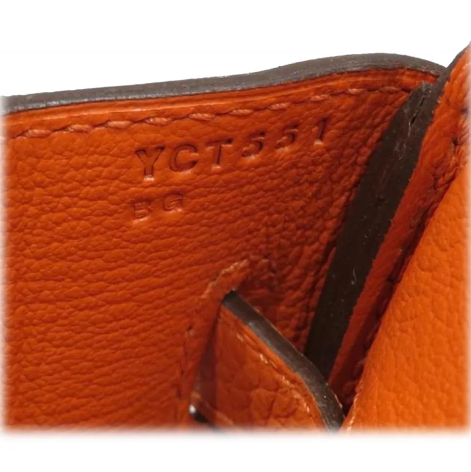 Hermès Vintage - Taurillon Clemence Birkin 30 - Orange - Leather Handbag - Avvenice