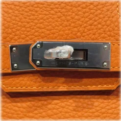 Hermès Vintage - Taurillon Clemence Birkin 30 - Orange - Leather Handbag - Avvenice