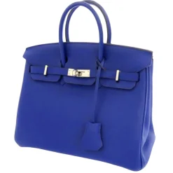 Hermès Vintage - Togo Birkin 25 - Blue - Leather Handbag - Avvenice