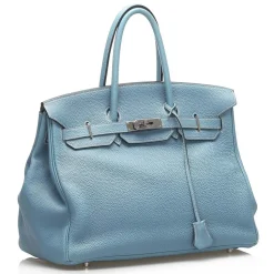 Hermès Vintage - Togo Birkin 35 Bag - Blue - Leather and Calf Handbag - Luxury High Quality - Avvenice
