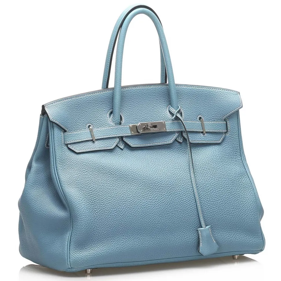 Hermès Vintage - Togo Birkin 35 Bag - Blue - Leather and Calf Handbag - Luxury High Quality - Avvenice