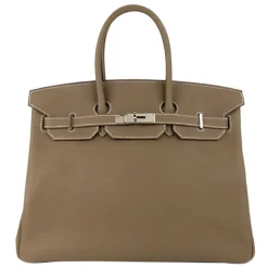 Hermès Vintage - Togo Birkin 35 - Brown Taupe - Leather Handbag - Avvenice