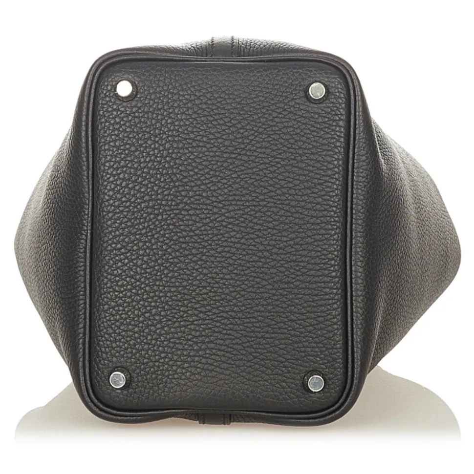 Hermès Vintage - Togo Picotin 18 - Black - Leather Handbag - Avvenice