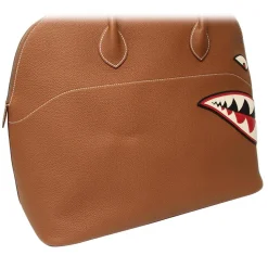 Hermès Vintage - Togo Shark Bolide 45 - Brown - Leather Handbag - Avvenice